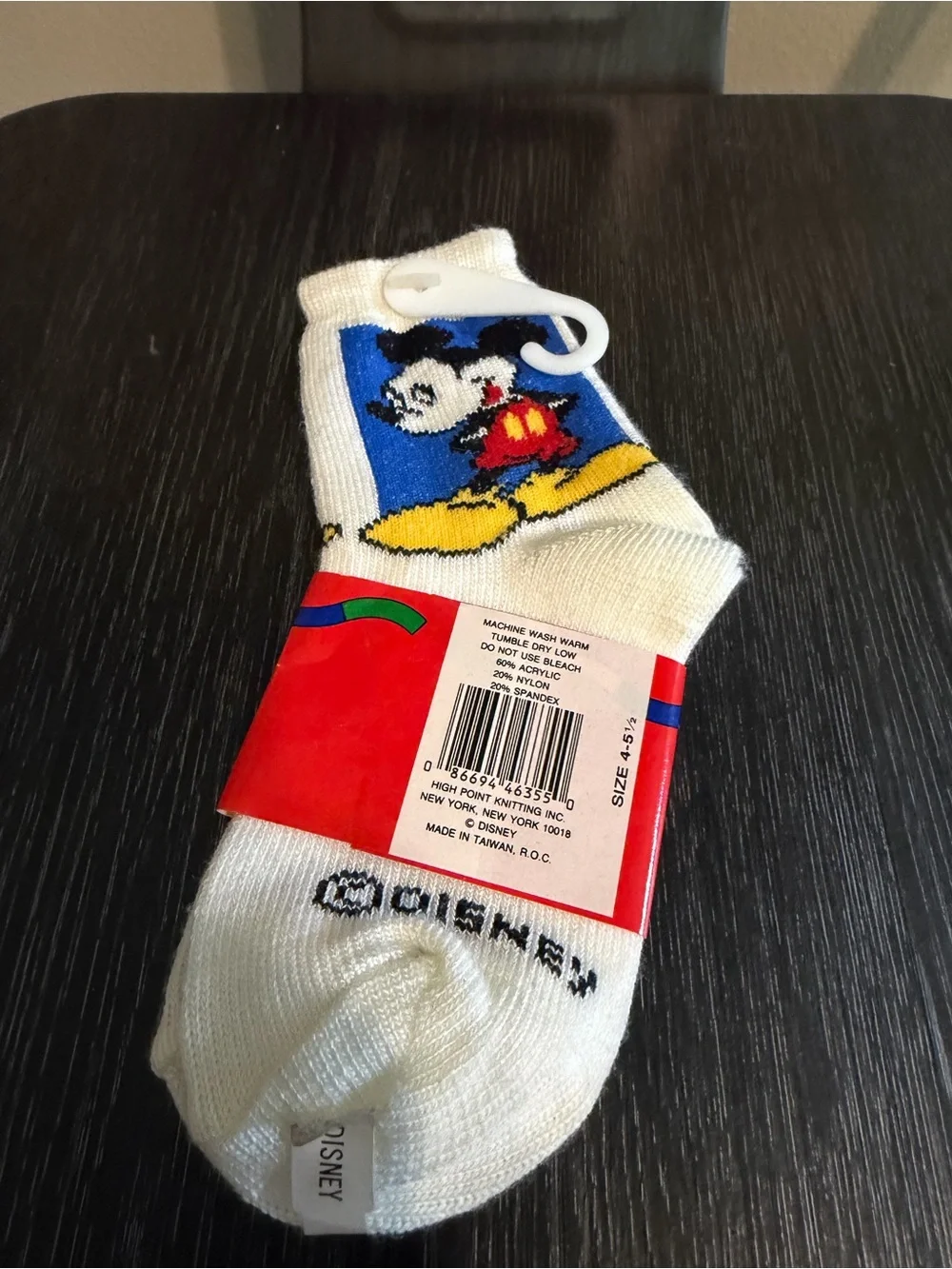 Vintage Disney Mickey Mouse Kids Socks NOS Mickey's Stuff For Kids